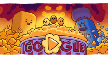 Google Interactive Doodle Game Celebrates Popcorn