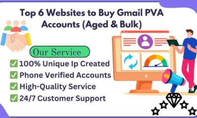 Top 6 Websites to Buy Gmail PVA Accounts (Aged & Bulk)